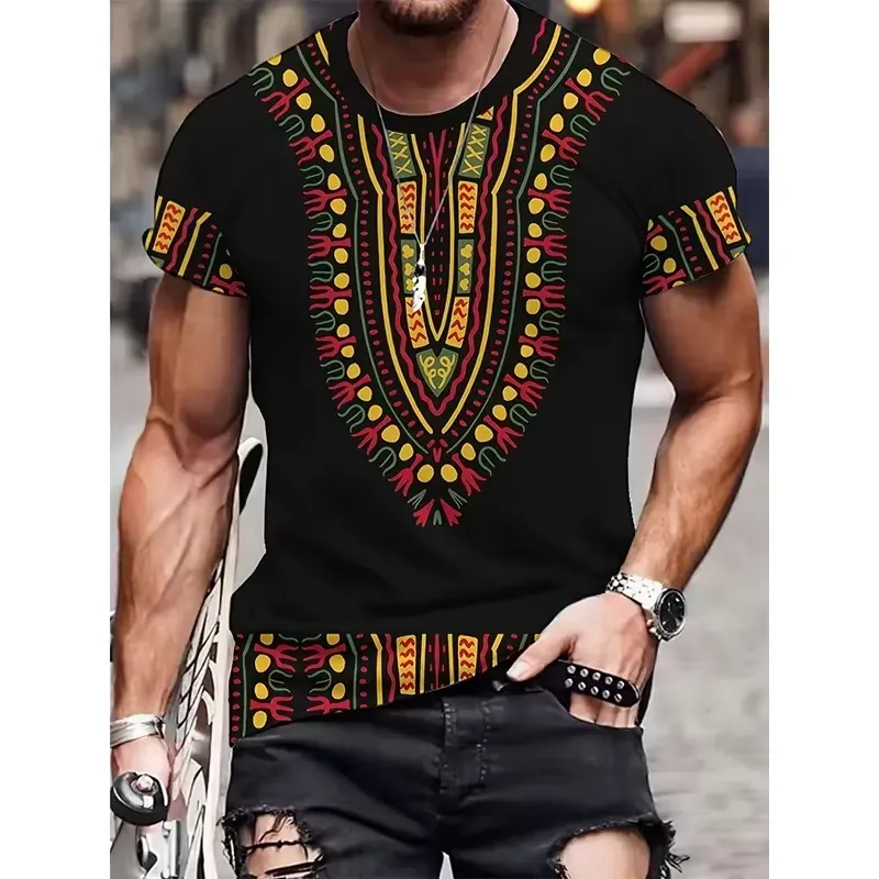 Dashiki Shirt Men - African Ethnic Pattern T Shirt Men