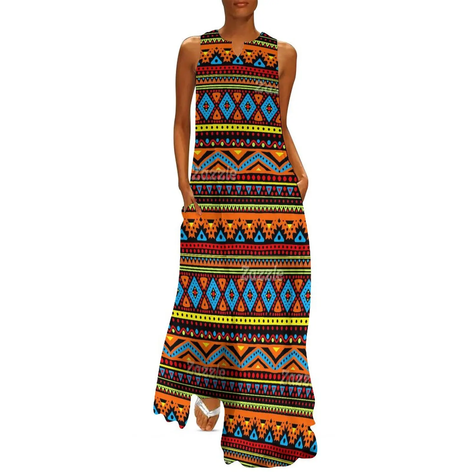 Vintage Ethnic Long Dress Red  - огляд і ціна Ethnic Boho Fashion