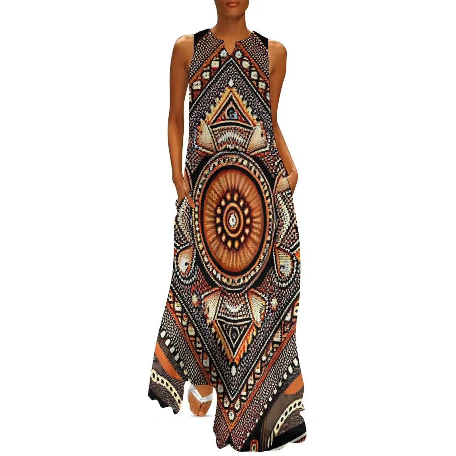 Vintage Ethnic Long Dress Red  - огляд і ціна Ethnic Boho Fashion