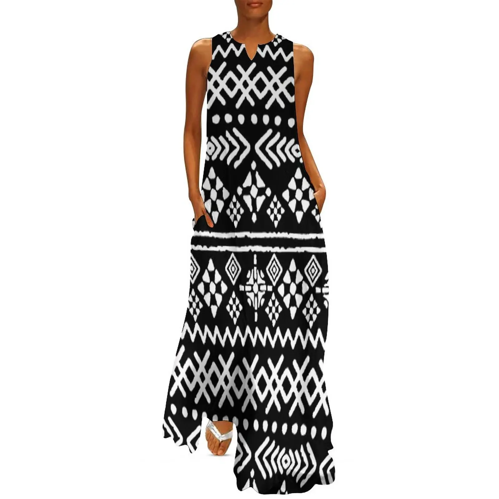 Vintage Ethnic Long Dress Red  - огляд і ціна Ethnic Boho Fashion
