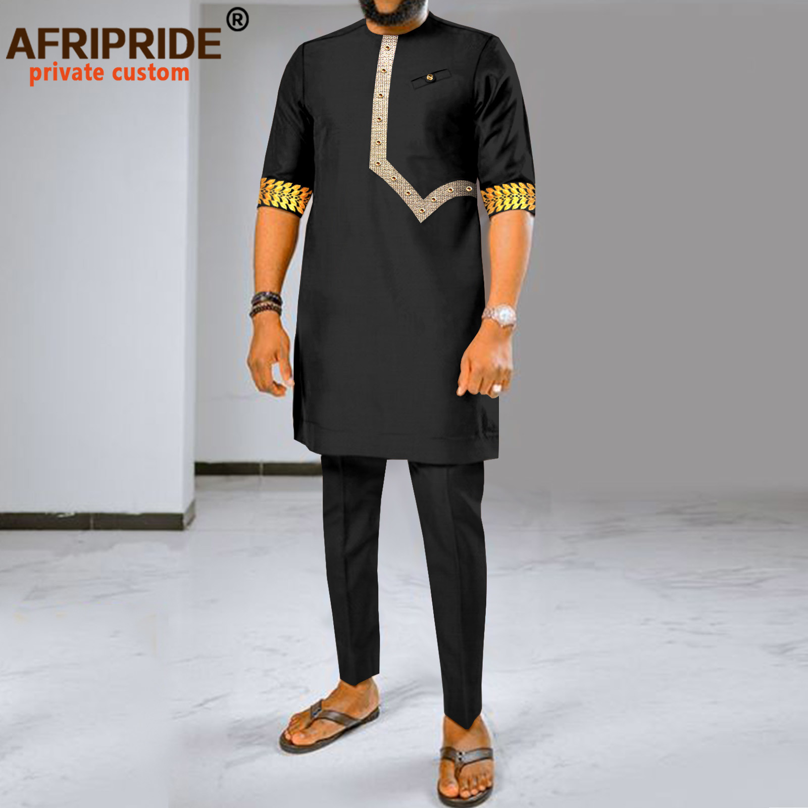 Men Tracksuit African Clothes  - огляд і ціна Dashiki Shirt Men