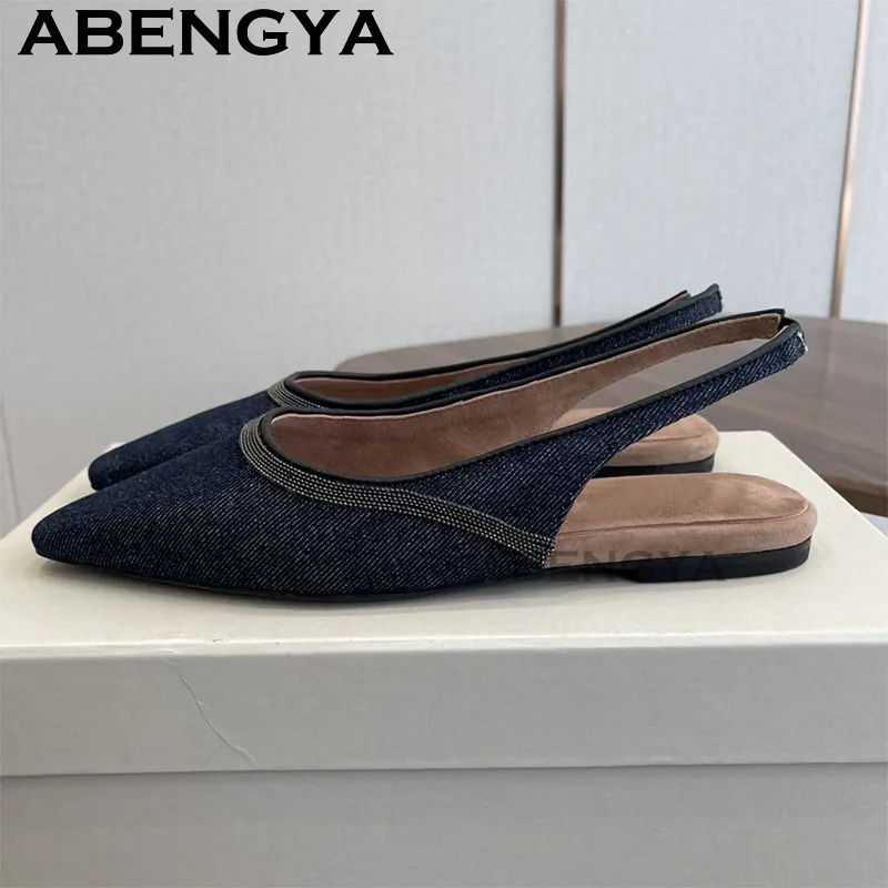 Pointy Toe Flat Heel Sandals f - огляд і ціна Ethnic Fashion Walk