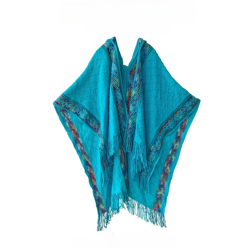 Boho Ethnic Print Poncho Shawl - огляд і ціна Ethnic Boho Fashion