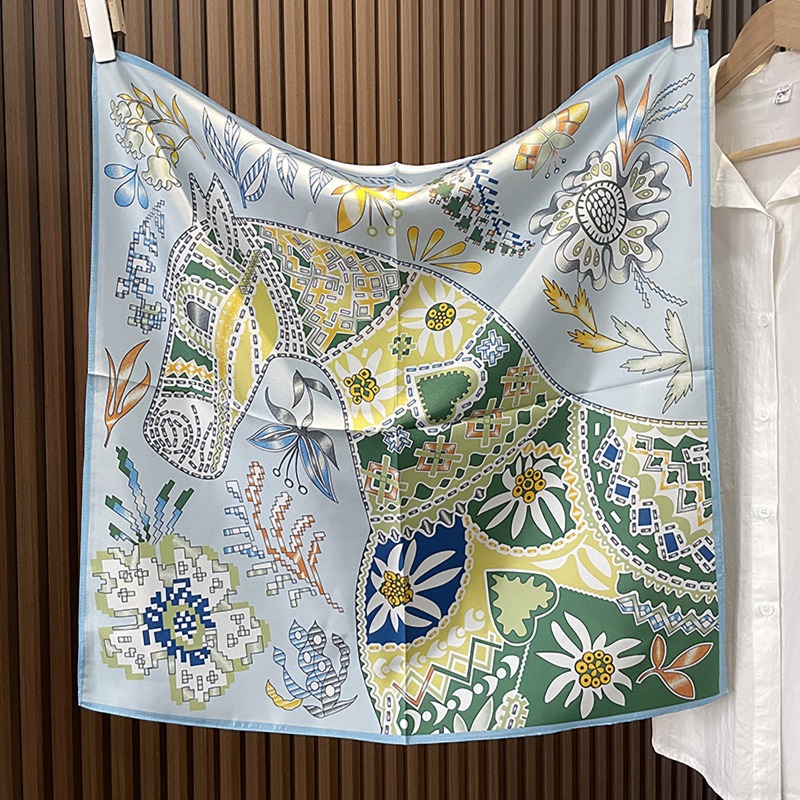 Green Boho Horse Square Scarf  - огляд і ціна Ethnic Boho Fashion
