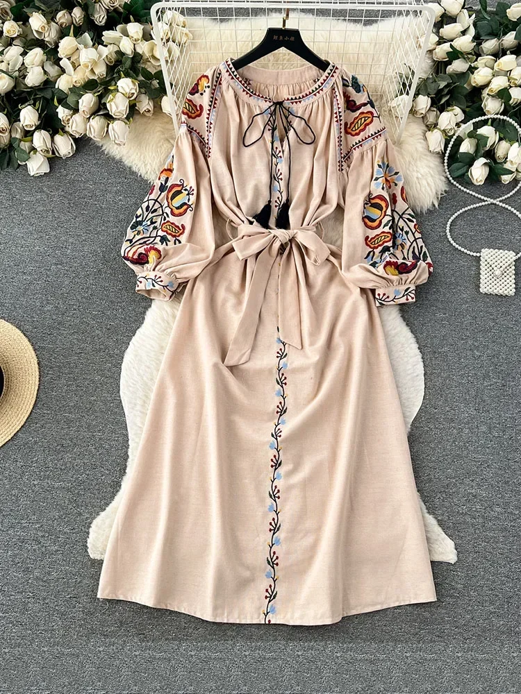 Women Spring Autumn Dress Vint - огляд і ціна Ethnic Boho Fashion