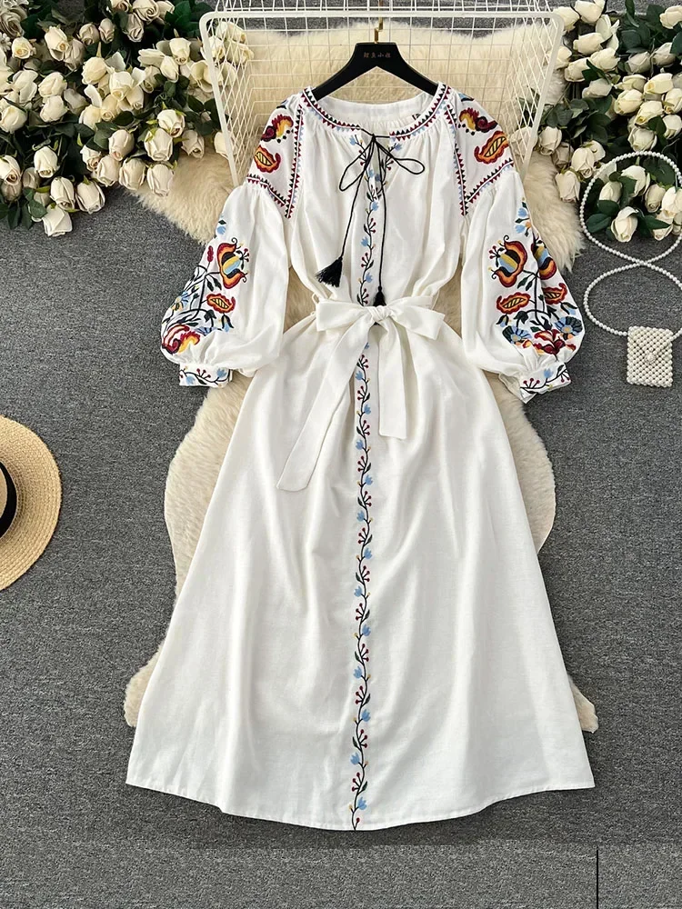 Women Spring Autumn Dress Vint - огляд і ціна Ethnic Boho Fashion