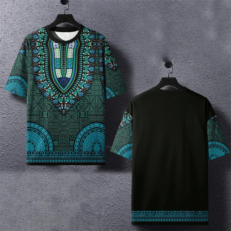 Summer Harajuku 3D Printed Eth - огляд і ціна Dashiki Shirt Men