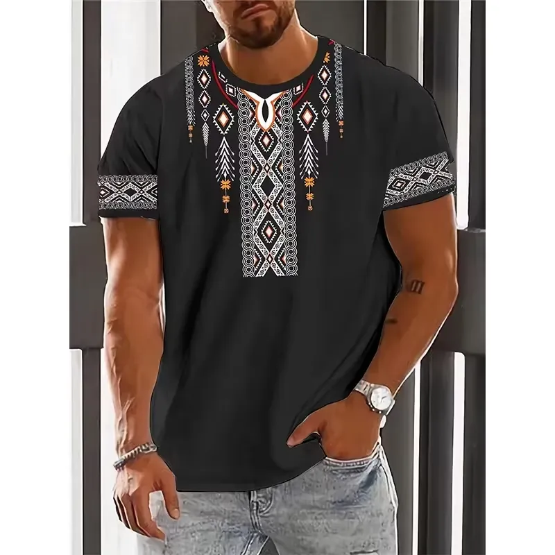 African Ethnic Pattern T Shirt - огляд і ціна Dashiki Shirt Men